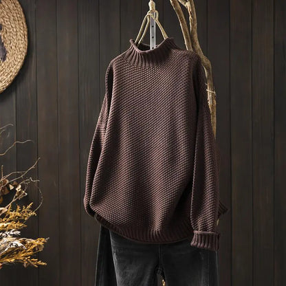 Women's Loose Mock Neck Sweater