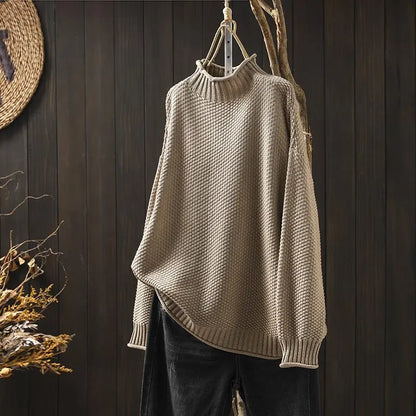 Women's Loose Mock Neck Sweater